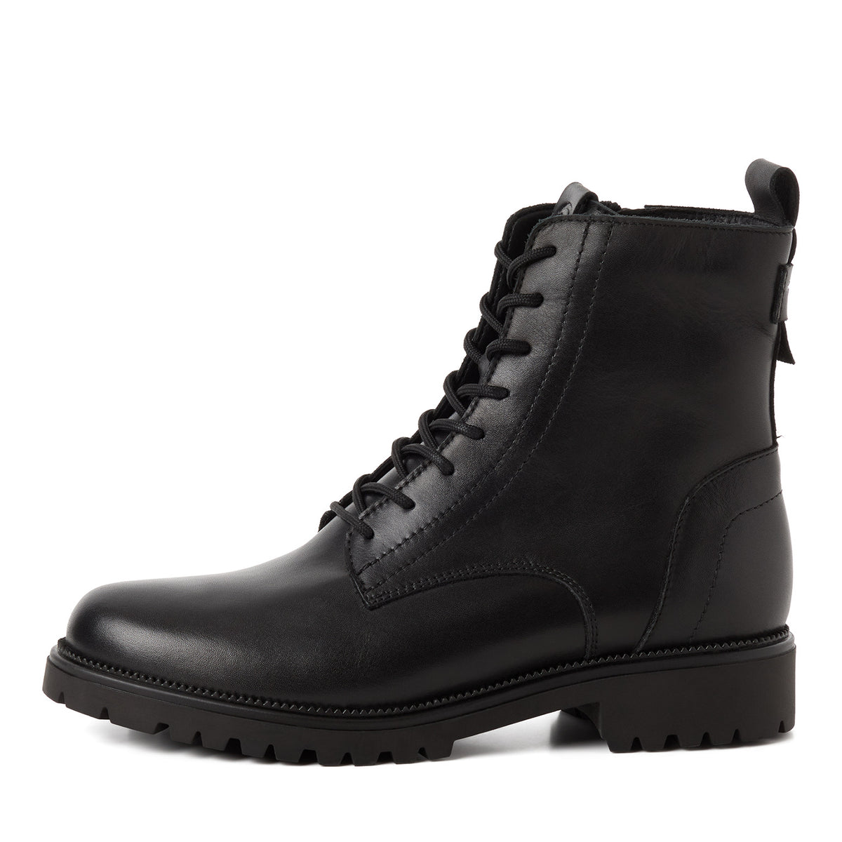 Tamaris 1-25402-43 001 Lace Boot Flat - BLACK