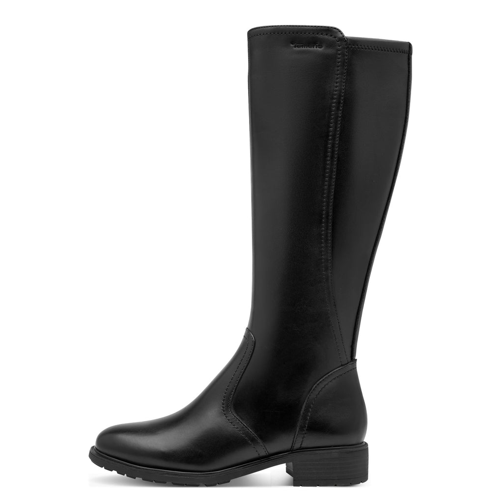Tamaris 1-25534-47 001 Long Boot Flat - BLACK