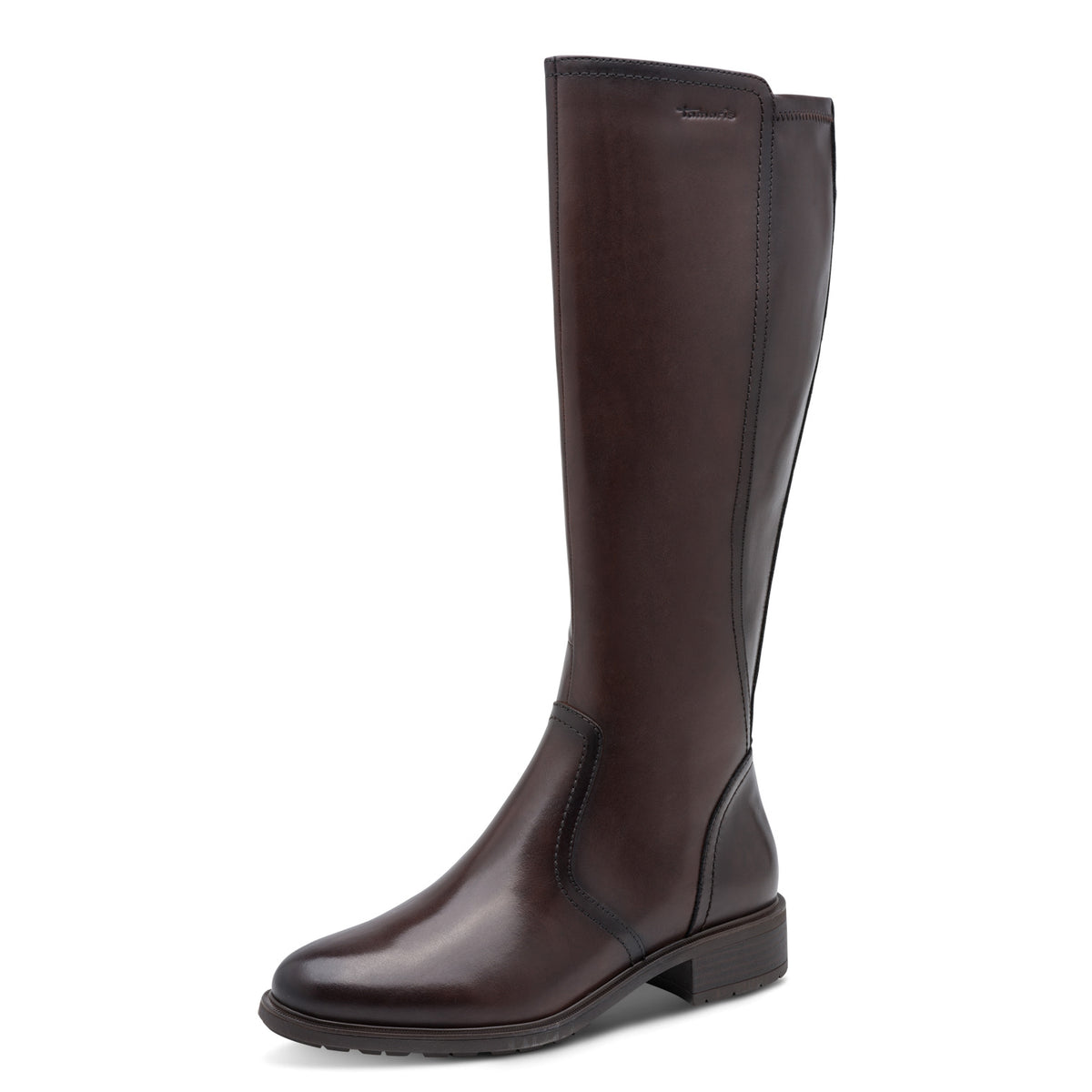 Tamaris 1-25534-47 342 Long Boot Flat - MAHOGANY