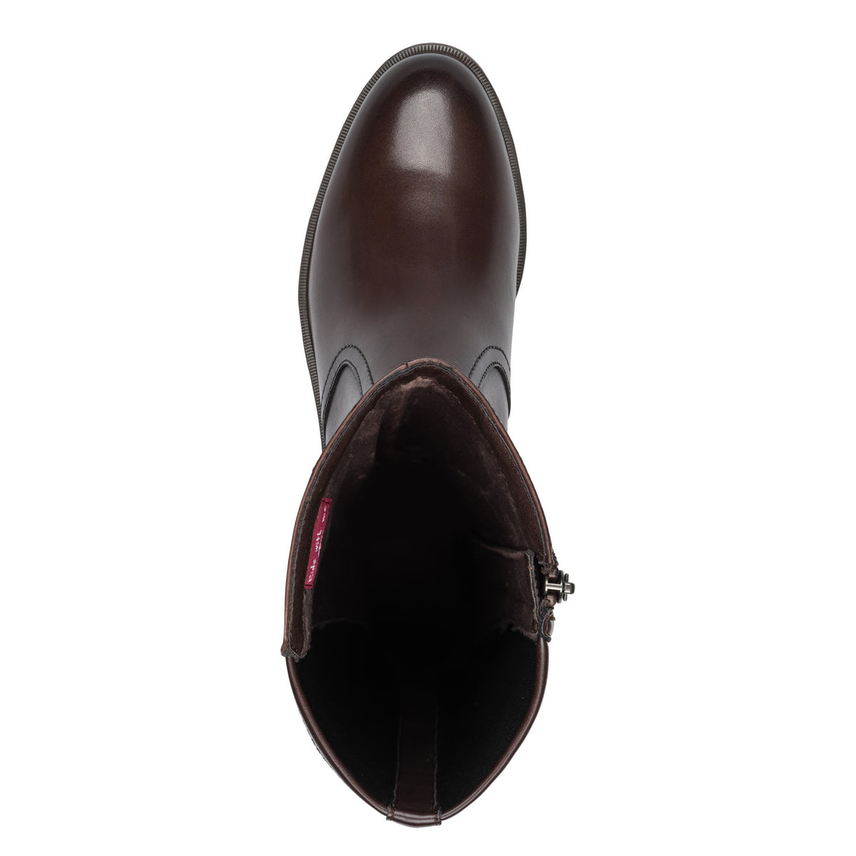 Tamaris 1-25534-47 342 Long Boot Flat - MAHOGANY