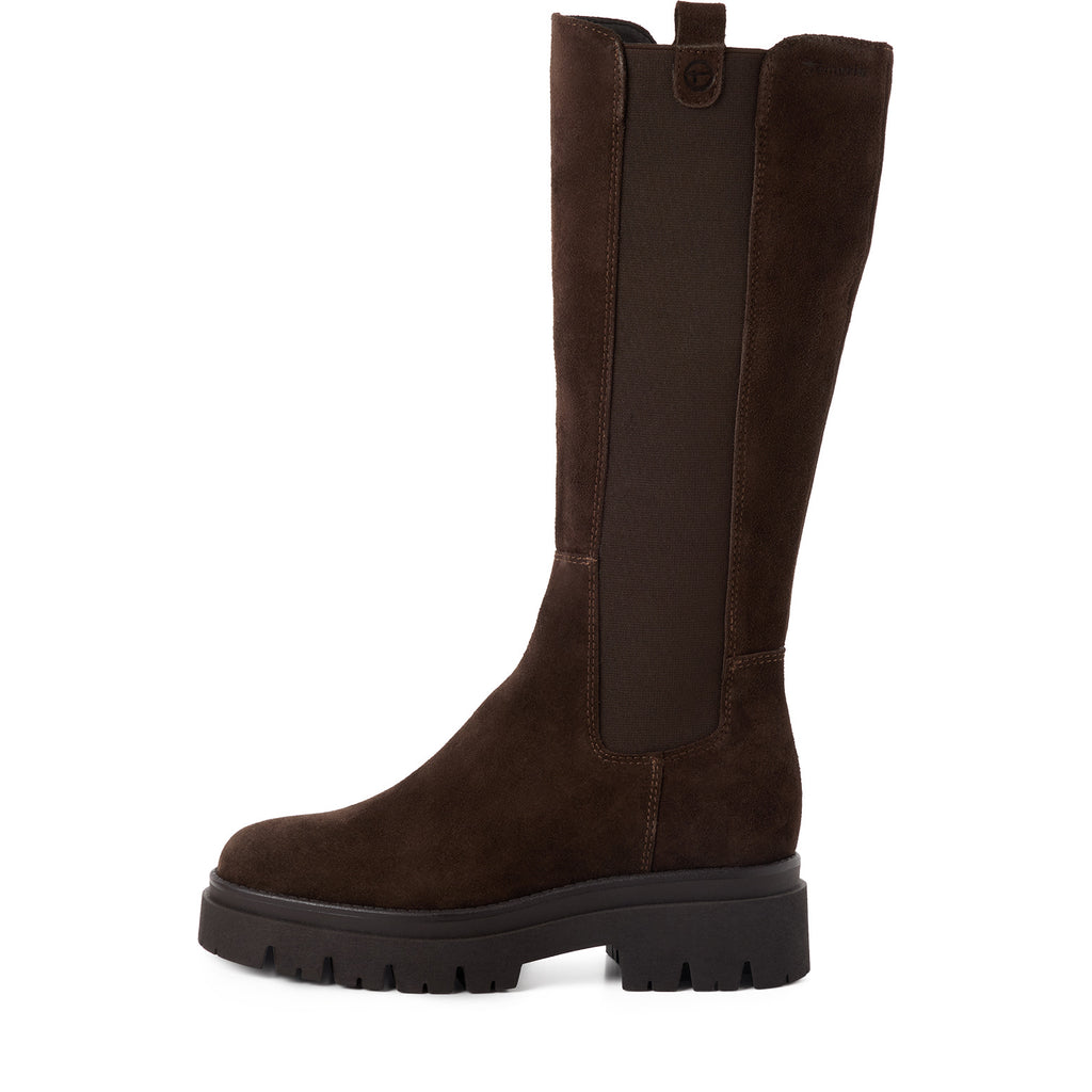 Tamaris 1-25608-41 347 Long Boot Flat - MOCCA SUEDE