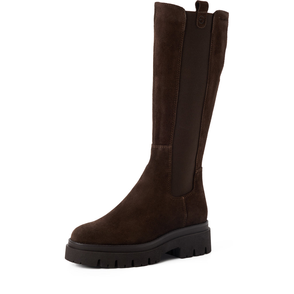 Tamaris 1-25608-41 347 Long Boot Flat - MOCCA SUEDE