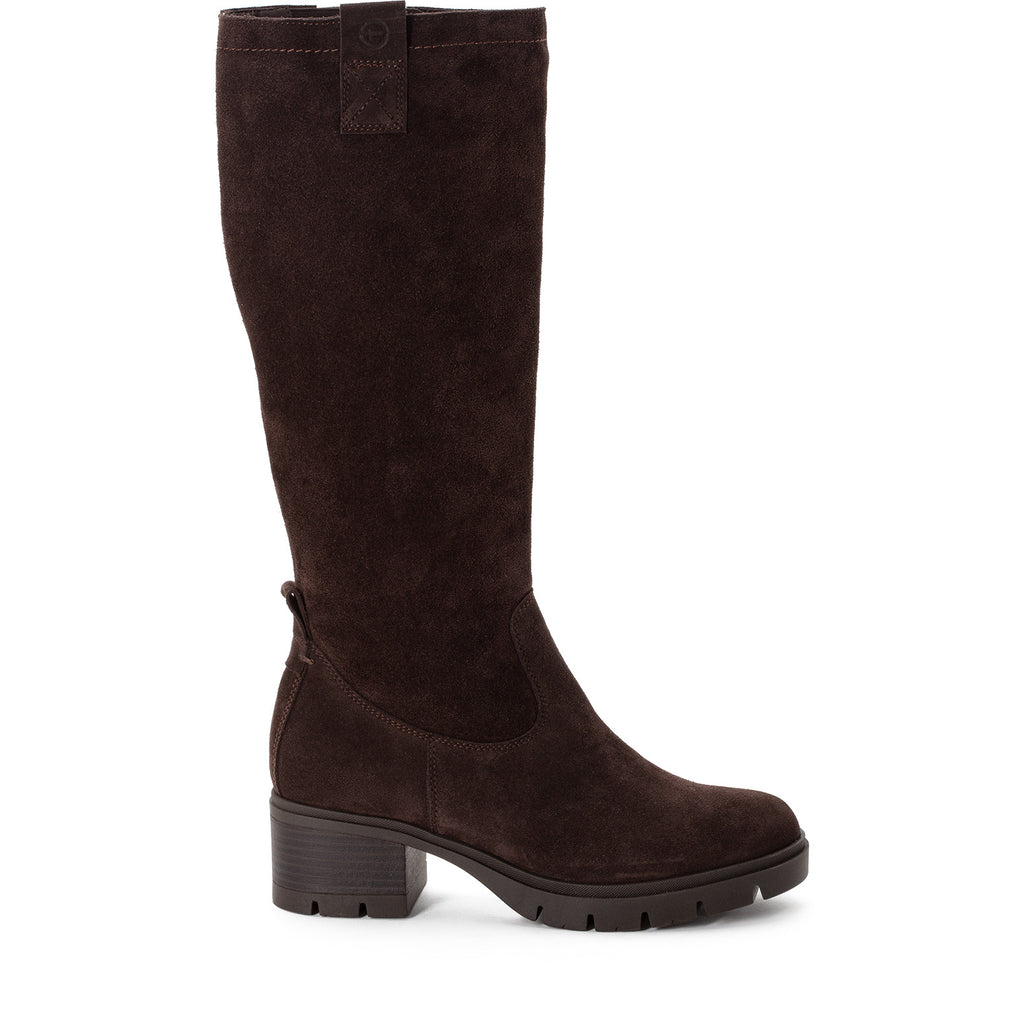 Tamaris 1-25624-47 304 Long Boot Heel - MOCCA
