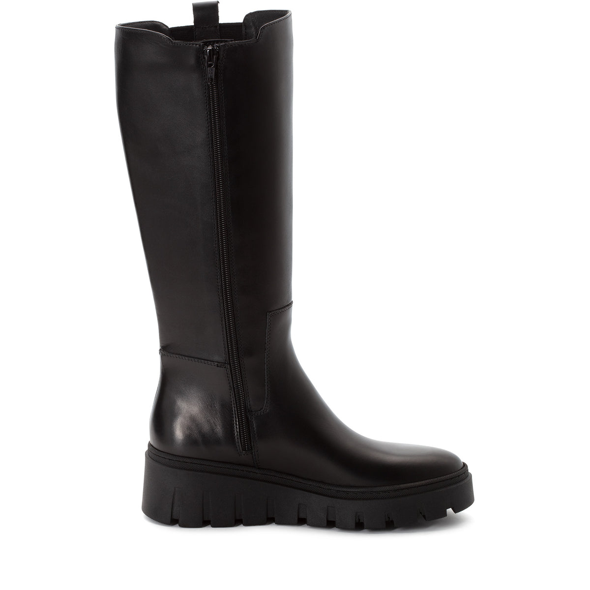 Tamaris 1-25633-47 003 Long Boot Flat - BLACK LEATHER