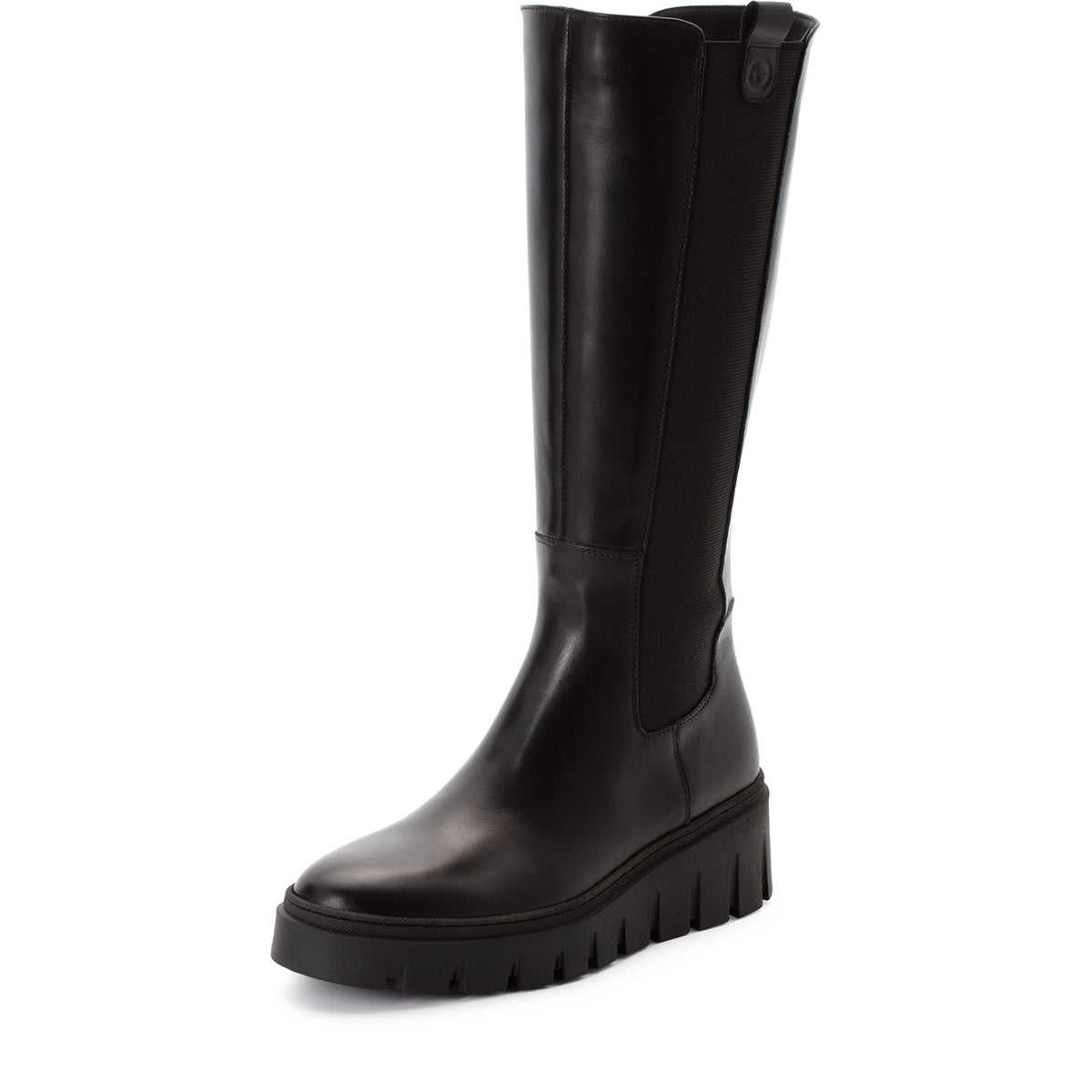 Tamaris 1-25633-47 003 Long Boot Flat - BLACK LEATHER