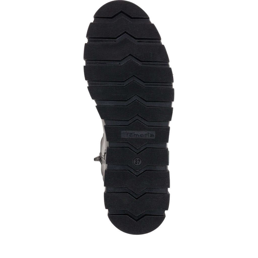 Tamaris 1-25633-47 003 Long Boot Flat - BLACK LEATHER