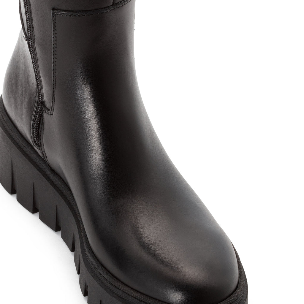 Tamaris 1-25633-47 003 Long Boot Flat - BLACK LEATHER