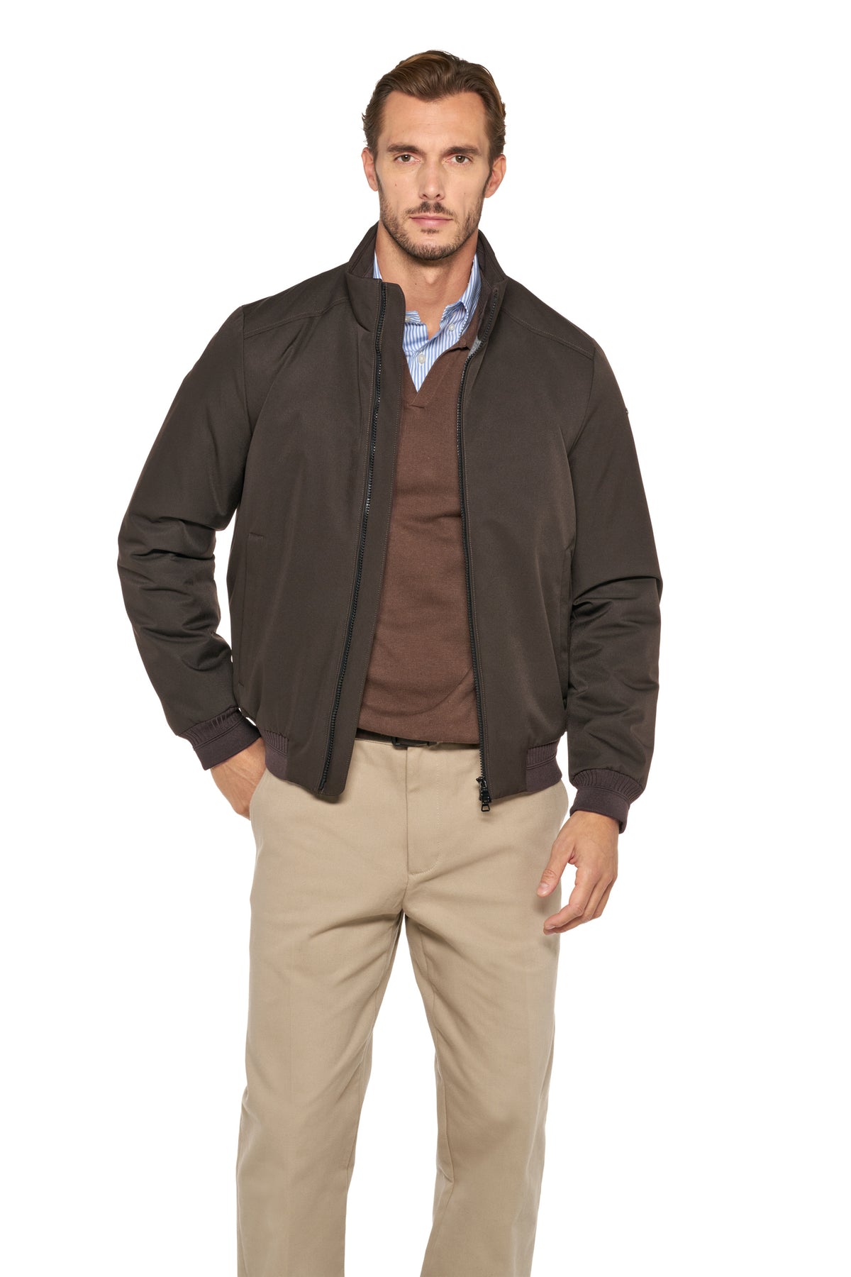 Geox M6620C M VINCIT BOMBER - RECYCLE HEAV - COFFEE BEAN