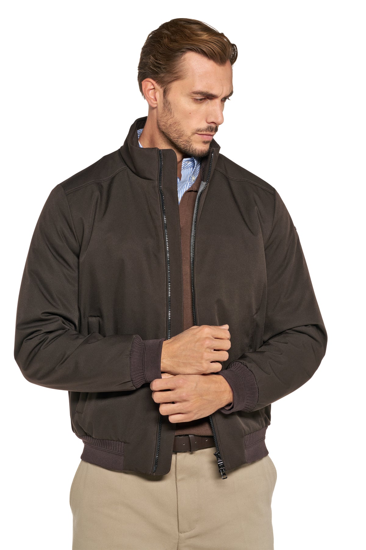 Geox M6620C M VINCIT BOMBER - RECYCLE HEAV - COFFEE BEAN
