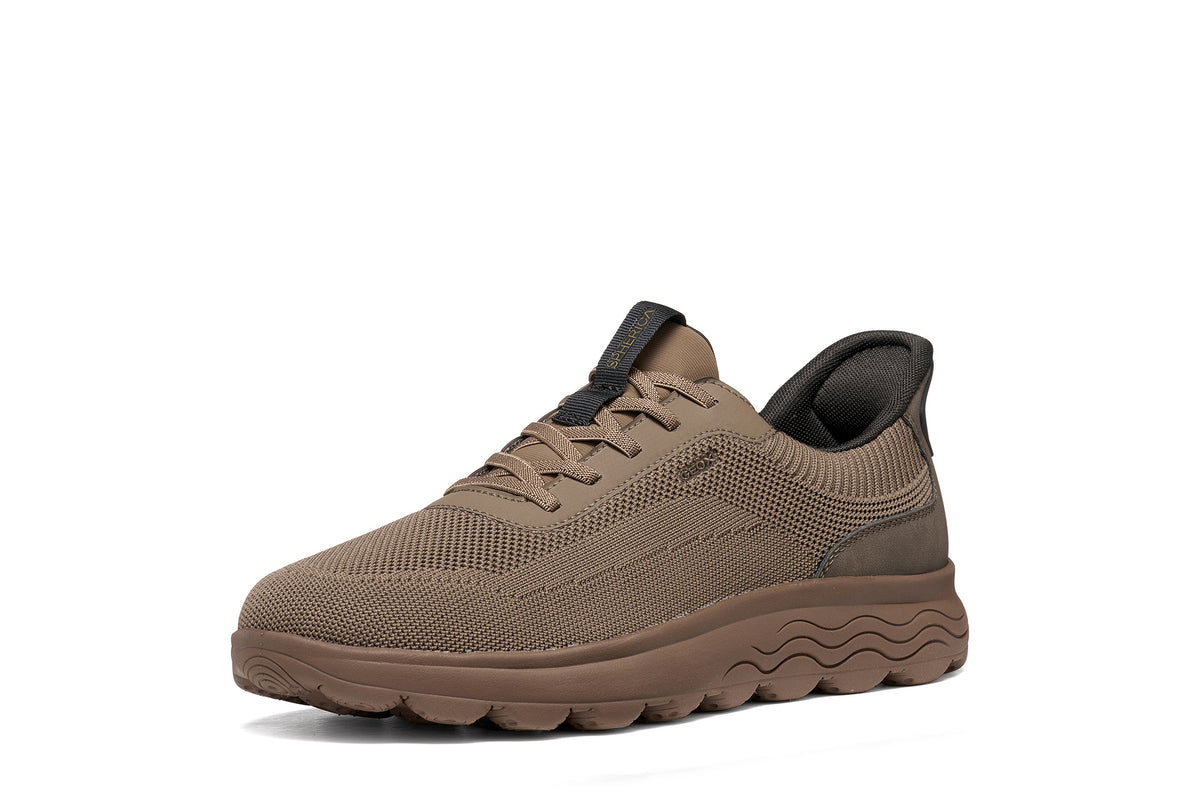 Geox U55MPA U SPHERICA PLUS A - KNIT.TE+SY - TAUPE/DOVE GREY