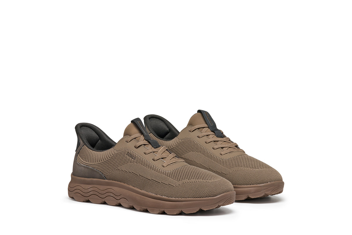Geox U55MPA U SPHERICA PLUS A - KNIT.TE+SY - TAUPE/DOVE GREY
